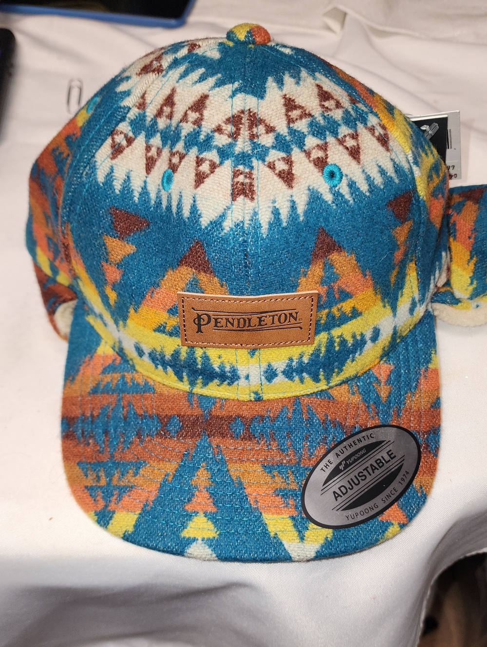 Pendleton  Blue, Yellow & Orange Aztec-Pattern Cap